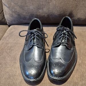 ROCKPORT Bryant Wingtip Oxford Black Leather Men's Dress Shoes Size 8